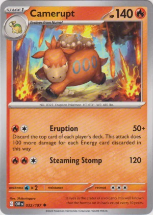 Pokemon TCG - Scarlet & Violet: Obsidian Flames - 032/197 Uncommon - Camerupt