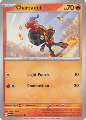 Pokemon TCG - Scarlet & Violet: Obsidian Flames - 043/197 Common - Charcadet