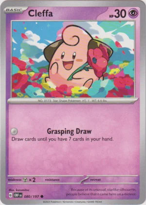 Pokemon TCG - Scarlet & Violet: Obsidian Flames - 080/197 Common - Cleffa