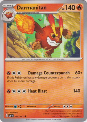 Pokemon TCG - Scarlet & Violet: Obsidian Flames - 035/197 Uncommon - Darmanitan