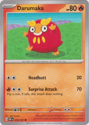 Pokemon TCG - Scarlet & Violet: Obsidian Flames - 034/197 Common - Darumaka