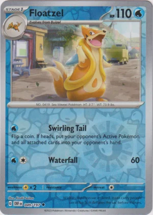 Pokemon TCG - Scarlet & Violet: Obsidian Flames - 049/197 Uncommon Reverse Holo - Floatzel