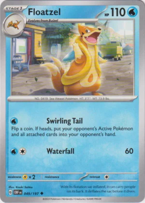 Pokemon TCG - Scarlet & Violet: Obsidian Flames - 049/197 Uncommon - Floatzel