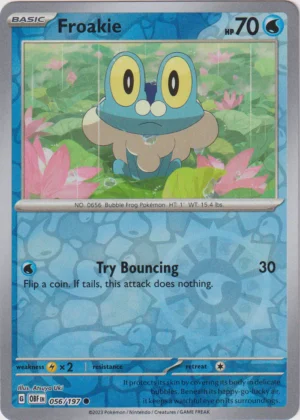 Pokemon TCG - Scarlet & Violet: Obsidian Flames - 056/197 Common Reverse Holo - Froakie