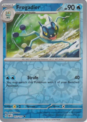 Pokemon TCG - Scarlet & Violet: Obsidian Flames - 057/197 Uncommon Reverse Holo - Frogadier