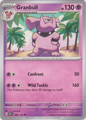Pokemon TCG - Scarlet & Violet: Obsidian Flames - 088/197 Uncommon - Granbull