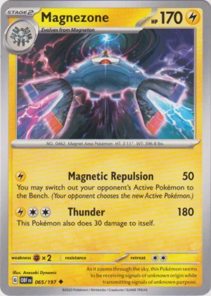 Pokemon TCG - Scarlet & Violet: Obsidian Flames - 065/197 Uncommon  - Magnezone