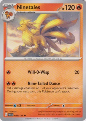 Pokemon TCG - Scarlet & Violet: Obsidian Flames - 029/197 Uncommon - Ninetales