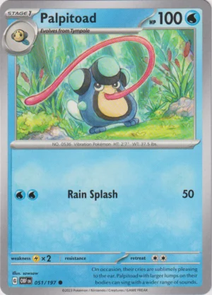 Pokemon TCG - Scarlet & Violet: Obsidian Flames - 051/197 Common - Palpitoad