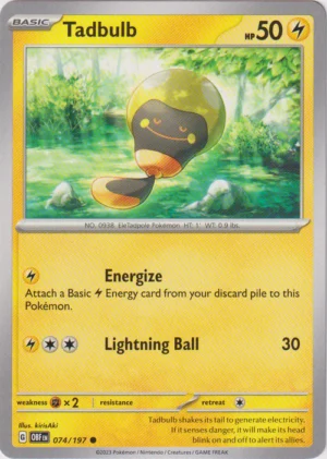 Pokemon TCG - Scarlet & Violet: Obsidian Flames - 074/197 Common - Tadbulb