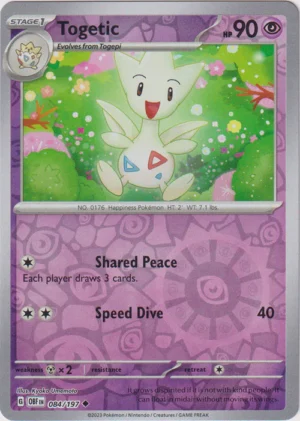 Pokemon TCG - Scarlet & Violet: Obsidian Flames - 084/197 Uncommon Reverse Holo - Togetic