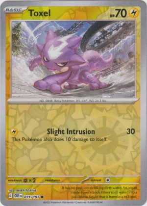Pokemon TCG - Scarlet & Violet: Obsidian Flames - 071/197 Common Reverse Holo - Toxel
