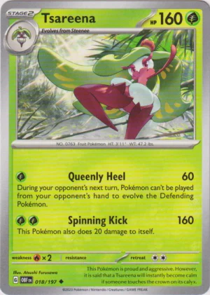 Pokemon TCG - Scarlet & Violet: Obsidian Flames - 018/197 Uncommon - Tsareena