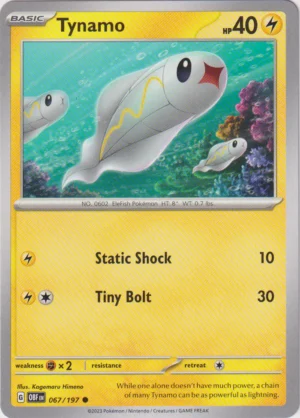 Pokemon TCG - Scarlet & Violet: Obsidian Flames - 067/197 Common  - Tynamo