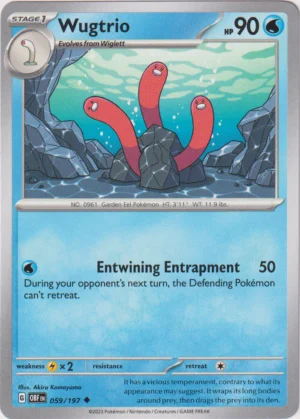 Pokemon TCG - Scarlet & Violet: Obsidian Flames - 059/197 Uncommon - Wugtrio