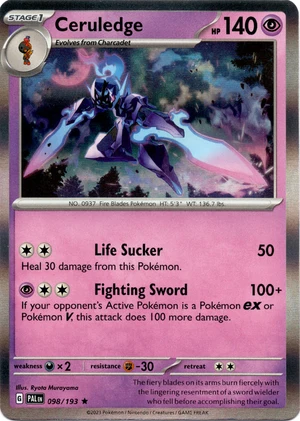Pokemon TCG - Scarlet & Violet: Paldea Evolved - 098/193 Holo Rare - Ceruledge
