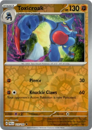 Pokemon TCG - Scarlet & Violet: Paldea Evolved - 115/193 Uncommon - Toxicroak
