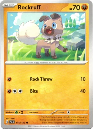 Pokemon TCG - Scarlet & Violet: Paldea Evolved - 116/193 Common - Rockruff