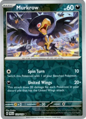 Pokemon TCG - Scarlet & Violet: Paldea Evolved - 131/193 Common Reverse Holo - Murkrow