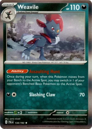 Pokemon TCG - Scarlet & Violet: Paldea Evolved - 134/193 Holo Rare - Weavile