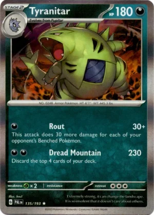 Pokemon TCG - Scarlet & Violet: Paldea Evolved - 135/193 Holo Rare - Tyranitar
