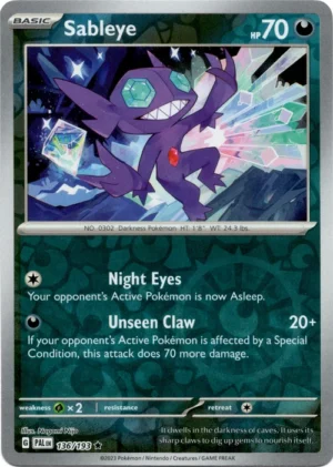 Pokemon TCG - Scarlet & Violet: Paldea Evolved - 136/193 Reverse Holo Rare - Sableye