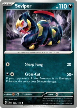 Pokemon TCG - Scarlet & Violet: Paldea Evolved - 137/193 Uncommon - Seviper
