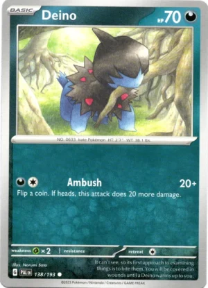 Pokemon TCG - Scarlet & Violet: Paldea Evolved - 138/193 Common - Deino