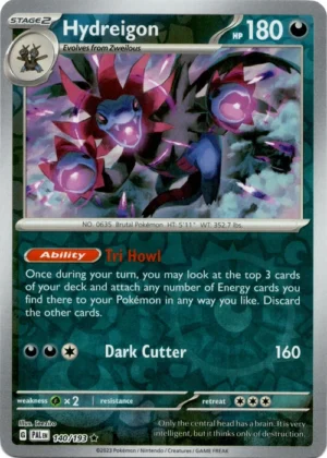 Pokemon TCG - Scarlet & Violet: Paldea Evolved - 140/193 Reverse Holo Rare - Hydreigon