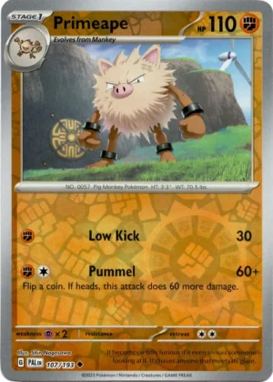 Pokemon TCG - Scarlet & Violet: Paldea Evolved - 107/193 Reverse Holo Uncommon - Primeape