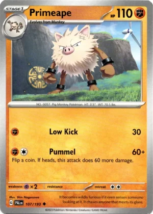Pokemon TCG - Scarlet & Violet: Paldea Evolved - 107/193 Uncommon - Primeape