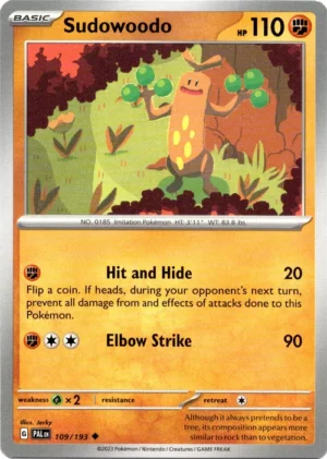Pokemon TCG - Scarlet & Violet: Paldea Evolved - 109/193 Uncommon - Sudowoodo
