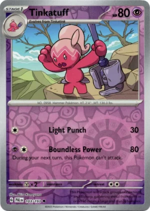 Pokemon TCG - Scarlet & Violet: Paldea Evolved - 103/193 Uncommon Reverse Holo - Tinkatuff