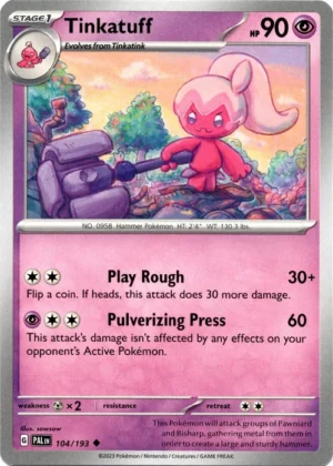 Pokemon TCG - Scarlet & Violet: Paldea Evolved - 104/193 Uncommon - Tinkatuff